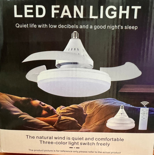 LED مصباح المروحة 2 في 1