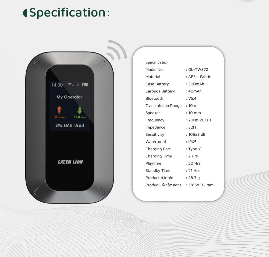 جهاز الراوتر المحمول- اتصال فائق السرعة بتقنية WiFi 6