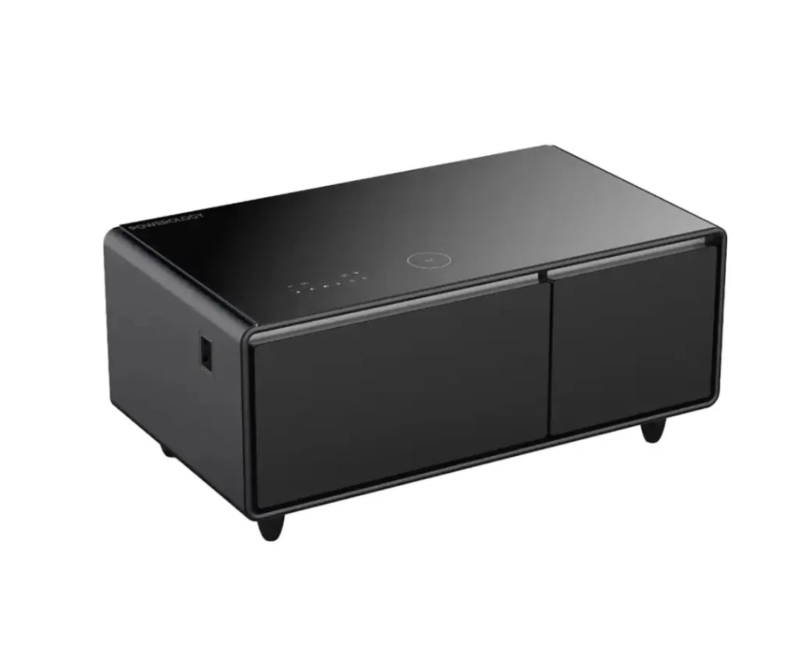 ثلاجة طاولة القهوة مع شاشة لمس ذكية ومكبرات صوت قوية