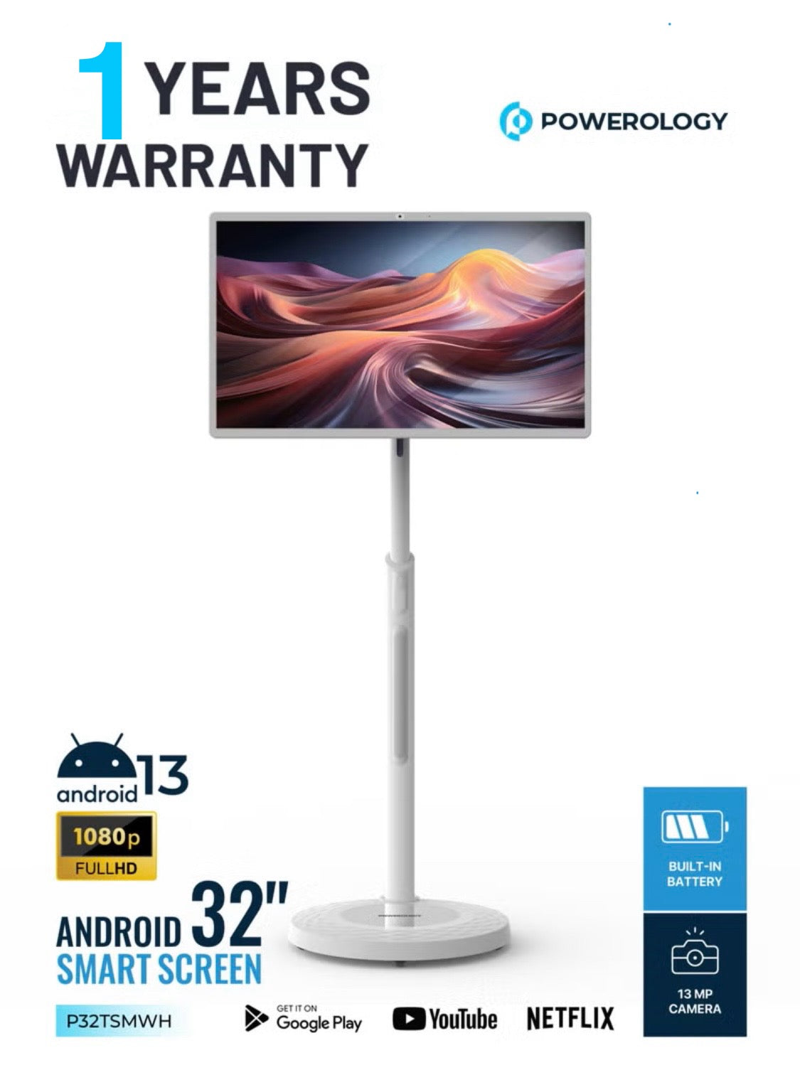 شاشة ذكية تعمل بنظام أندرويد مقاس 32 بوصة