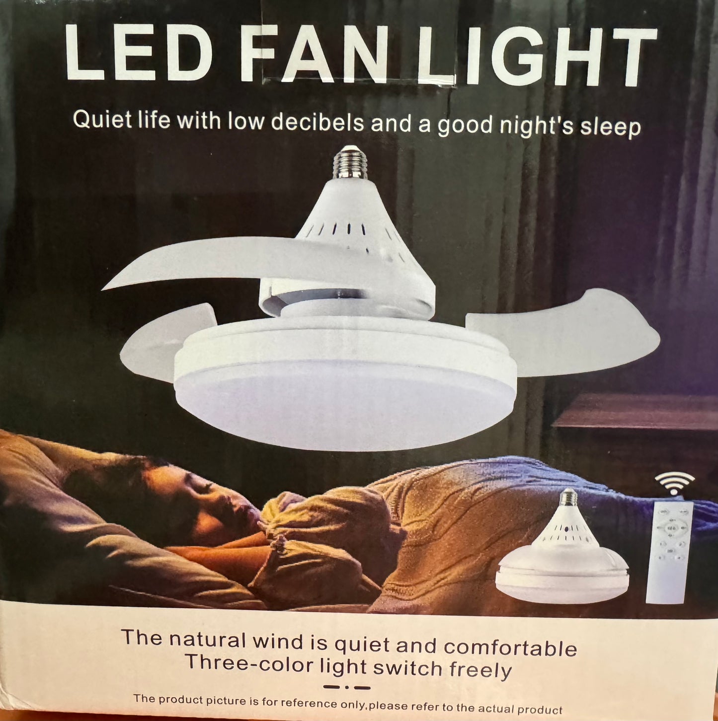 LED مصباح المروحة  2 في 1