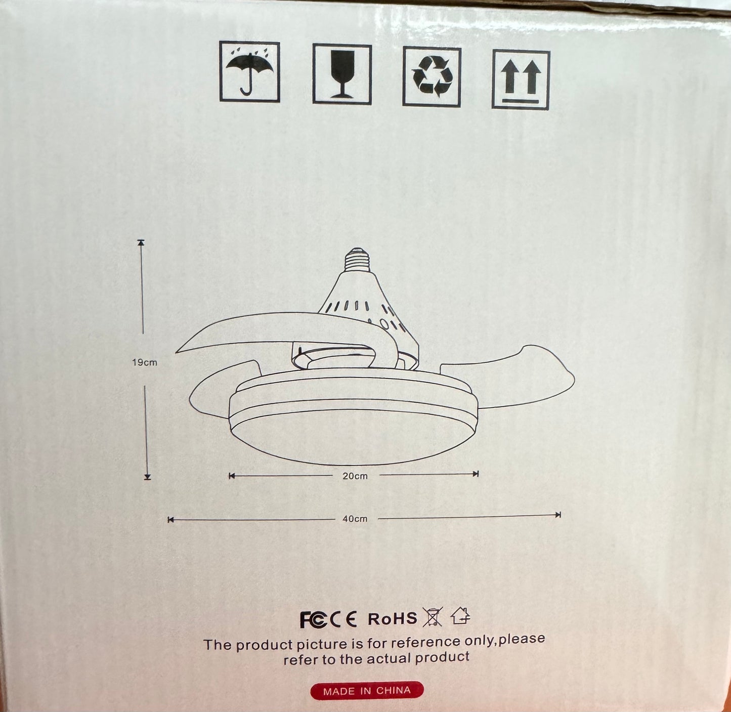 LED مصباح المروحة  2 في 1