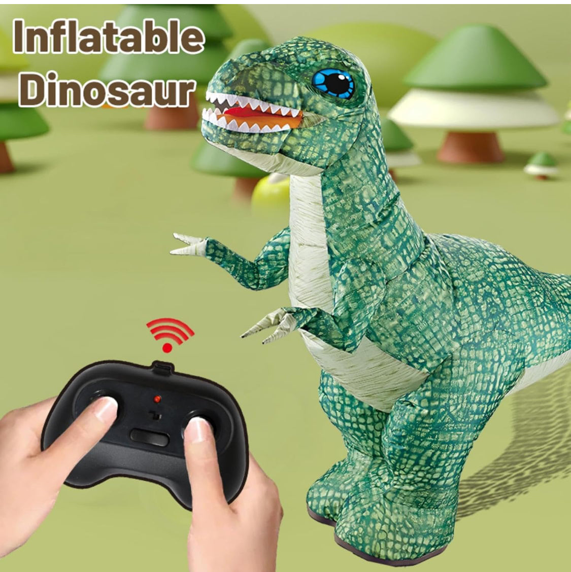 لعبة ديناصور كهربائية كبيرة ذاتي النفخ