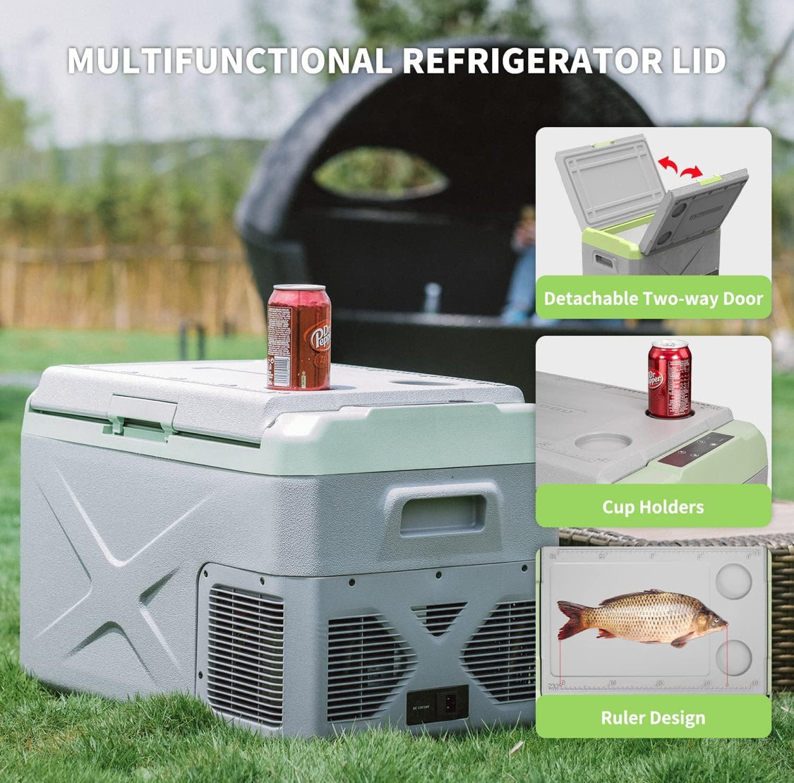 ثلاجة سيارة بضاغط محمول سعة 30 لتر