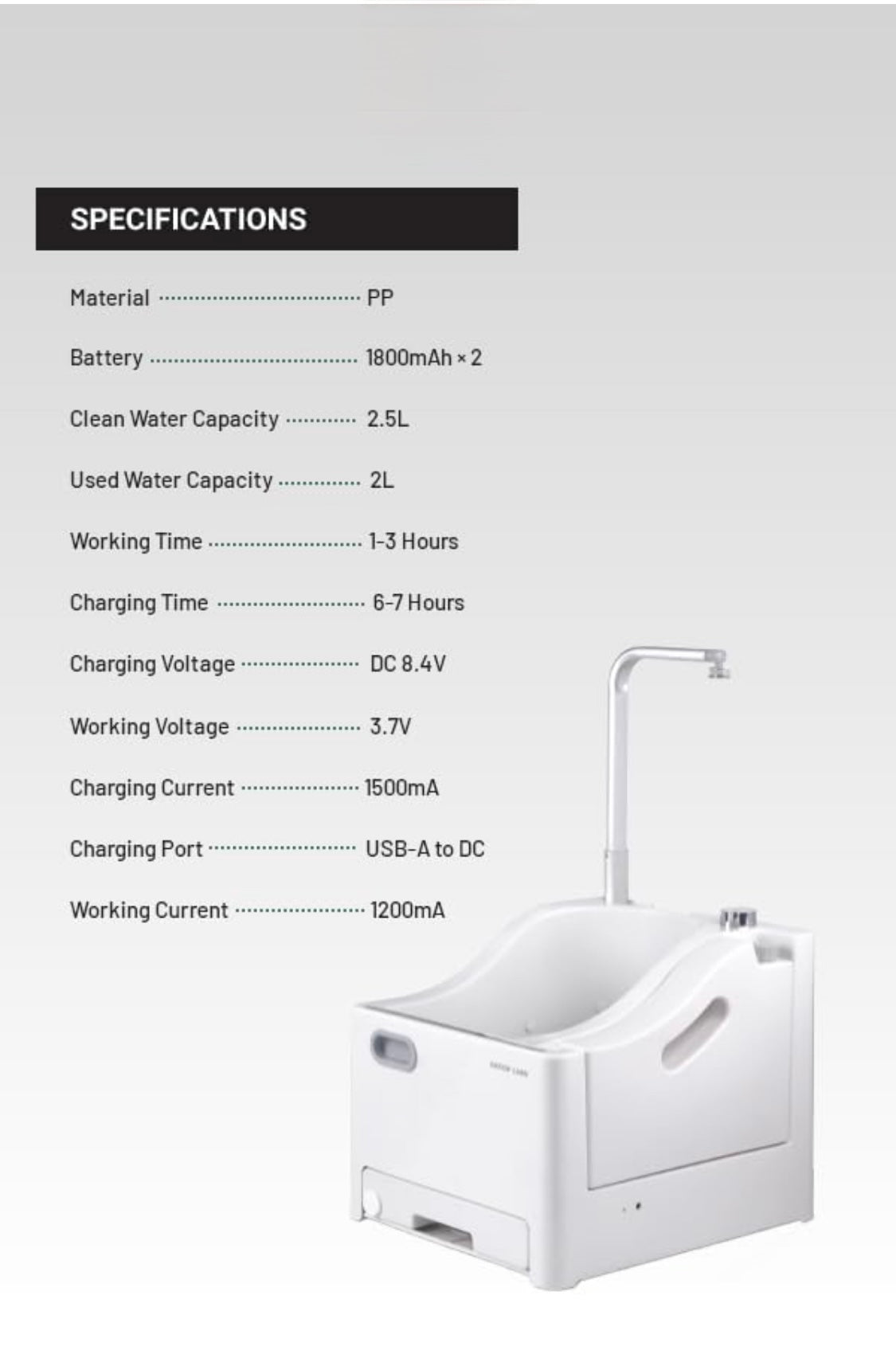 آلة الوضوء المحمولة|مغسلة متنقلة