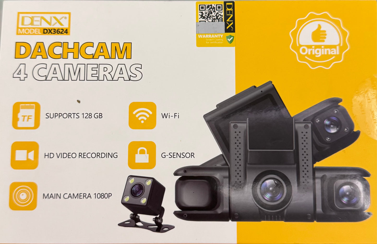 كاميرا داش كام بـ 4 عدسات ووضوح 1080P HD