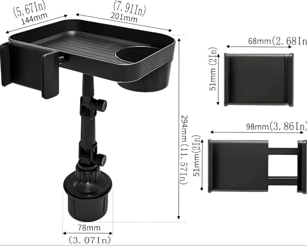 حامل أكواب & صينية طعام دوارة 360°