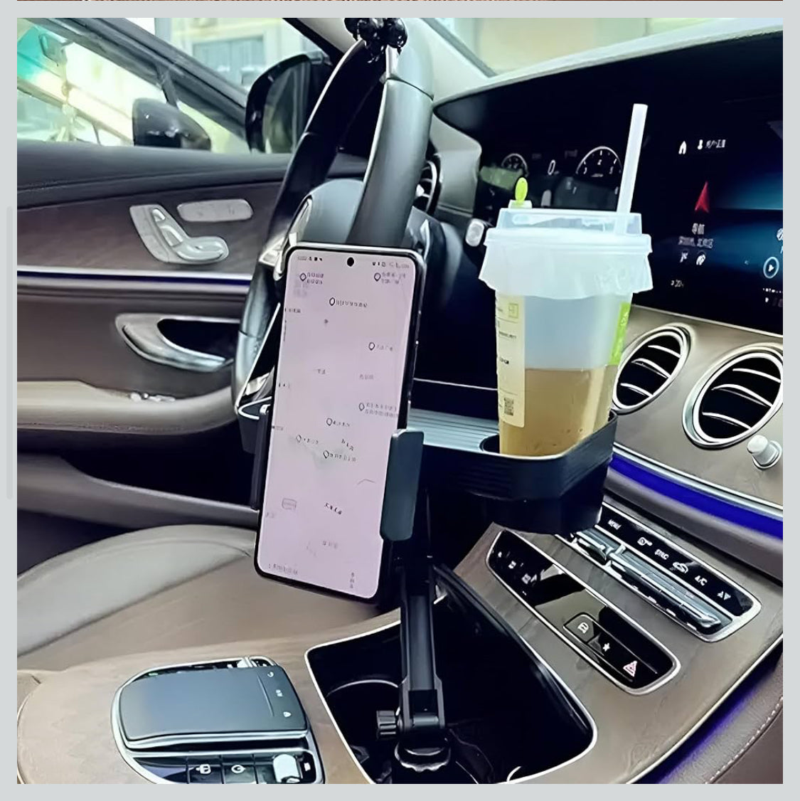 حامل أكواب & صينية طعام دوارة 360°